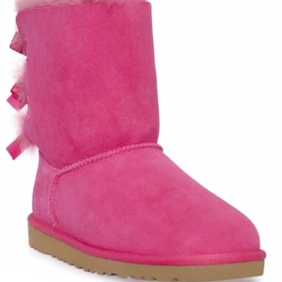UGG Bailey Bow II pink Boots Size 3 - Picture 4 of 8